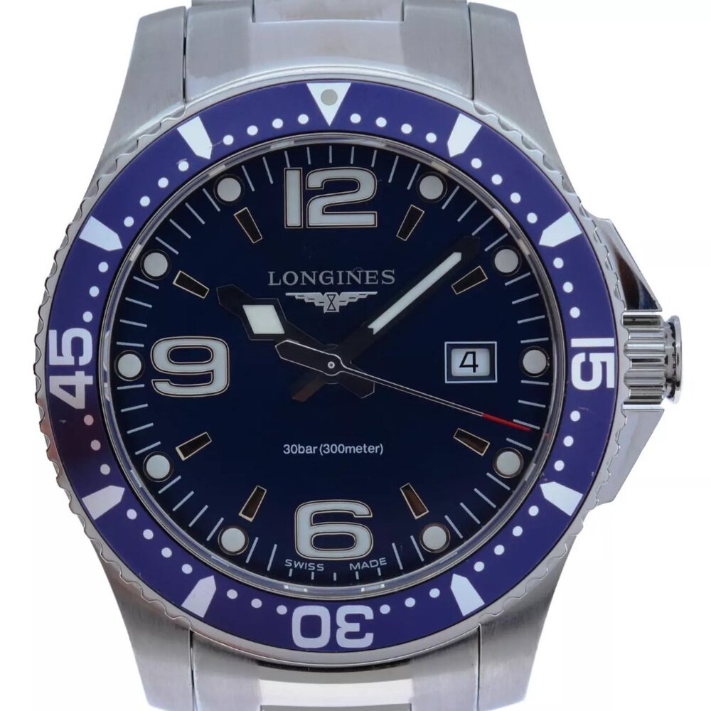 Longines Hydro Conquest EF Co 39mm Men's Watch Blue Dial/Bezel Ref: L3.730.4!